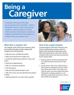 Being a Caregiver - American Cancer Society