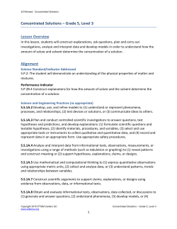 Concentrated Solutions