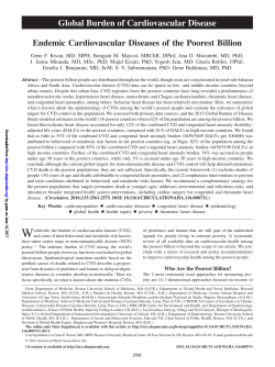 Endemic Cardiovascular Diseases of the Poorest Billion