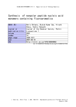 Synthesis of nonpolar peptide nucleic acid monomers containing