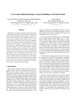 A Low-noise Fluttering Shutter Camera Handling Accelerated Motion