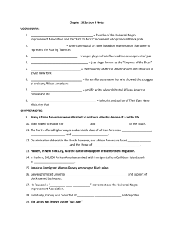 Chapter 20 Section 5 Notes VOCABULARY: 1. &ndash; founder of the