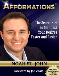 Noah St. John`s AFFORMATIONS ® Guidebook First 2