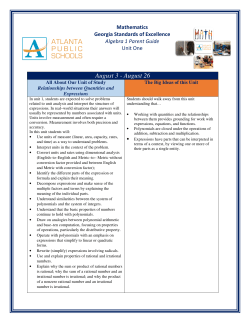 Unit 1 - Atlanta Public Schools