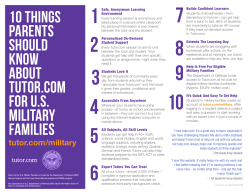 Top 10 for Parents - Tutor.com for US Military Families
