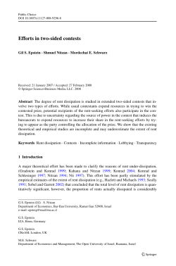 Efforts in two-sided contests