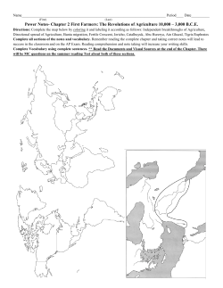 Power Notes- Chapter 2 First Farmers