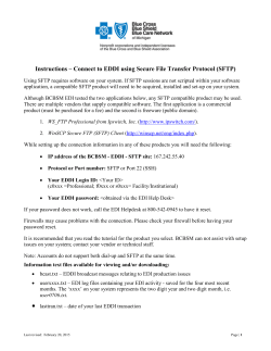 Instructions &ndash; Connect to EDDI using Secure File Transfer Protocol