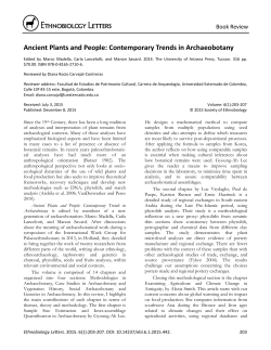 Ancient Plants and People: Contemporary Trends in Archaeobotany