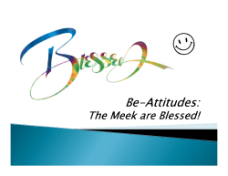 The Meek are Blessed