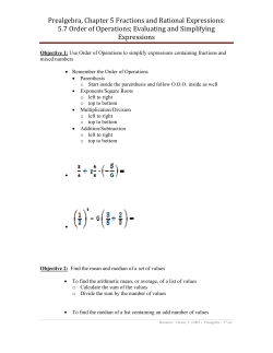Prealgebra, Chapter 5 Fractions and Rational Expressions: 5.7