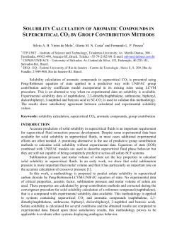 solubility calculation of aromatic compounds in supercritical