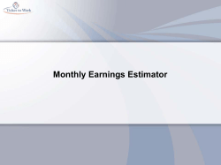 Monthly Earnings Estimator