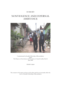 NONVIOLENCE AND EXTERNAL ASSISTANCE