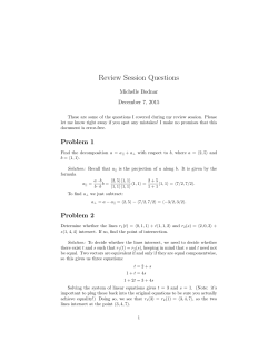 Review Session Questions