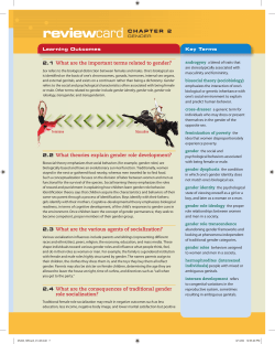 2.1 What are the important terms related to gender? 2.2 What