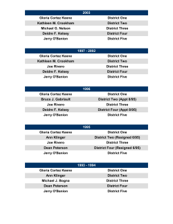 2003 Gloria Cortez Keene District One Kathleen M. Crookham