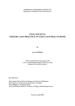 civil society: theory and practice in east
