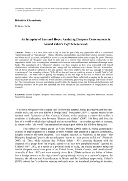 An Interplay of Loss and Hope: Analyzing Diaspora Consciousness