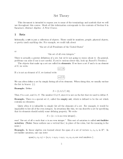 Set Theory - Dartmouth Math Home