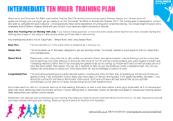 Intermediate Ten Miler Training Plan