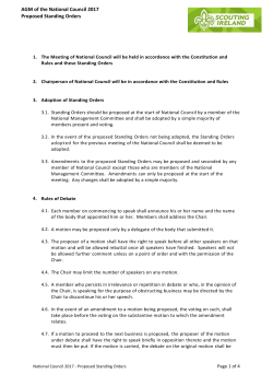 AGM of the National Council 2017 Proposed