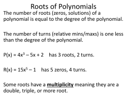 Roots of Polynomials
