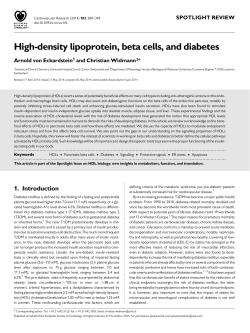 High-density lipoprotein, beta cells, and diabetes