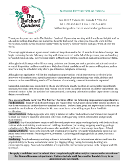 Thank you for your interest in The Butchart Gardens! If you enjoy