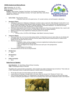 Notes from our Speaker: