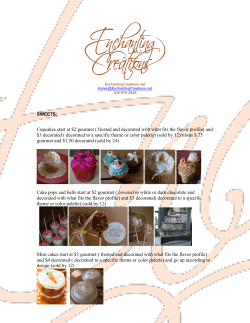 Sweets Menu  - Enchanting Creations