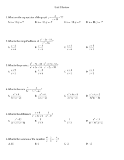 A. x = 18, y = 7 B. x
