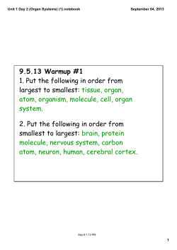Unit 1 Day 2 (Organ Systems) (1).notebook