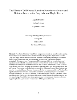 The Effects of Golf Course Runoff on Macroinvertabrates