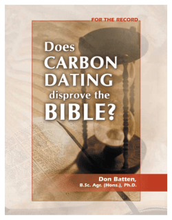 does carbon dating disprove the bible?