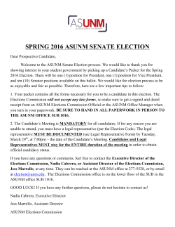 spring 2016 asunm senate election