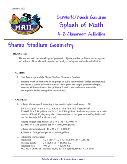 SeaWorld/Busch Gardens Splash of Math 4-8