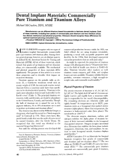 Dental Implant Materials: Commercially Pure Titanium and Titanium