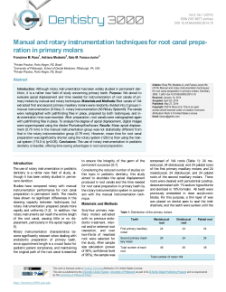 Manual and rotary instrumentation techniques for root canal prepa