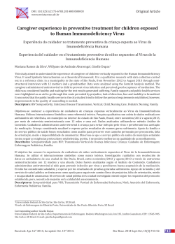 Caregiver experience in preventive treatment for