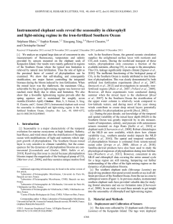 Instrumented elephant seals reveal the seasonality in chlorophyll