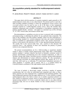 An acquisition polarity standard for multicomponent