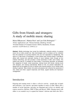 Gifts from friends and strangers: A study of mobile music sharing