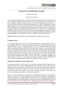 Stability of submarine slopes