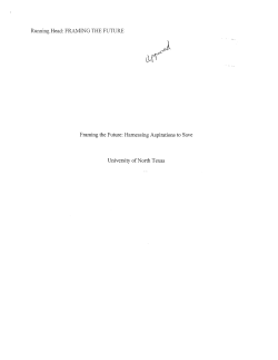 Framing the Future: Harnessing Aspirations to Save