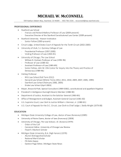 MICHAEL W. McCONNELL - Stanford Law School