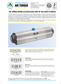 180&deg; SPRING RETURN ACTUATOR 4thG WITH 90&deg; FAIL SAFETY