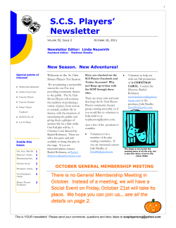 October 2011 - St. Clair Shores Players