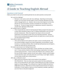 A Guide to Teaching English Abroad