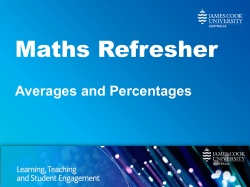 Averages and Percentages